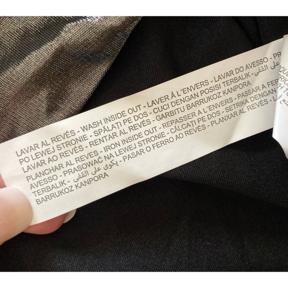 RELISTED NWOT Zara Metallic Gunmetal Wrap Style Tie Waist Mini Skirt - Picture 13 of 15